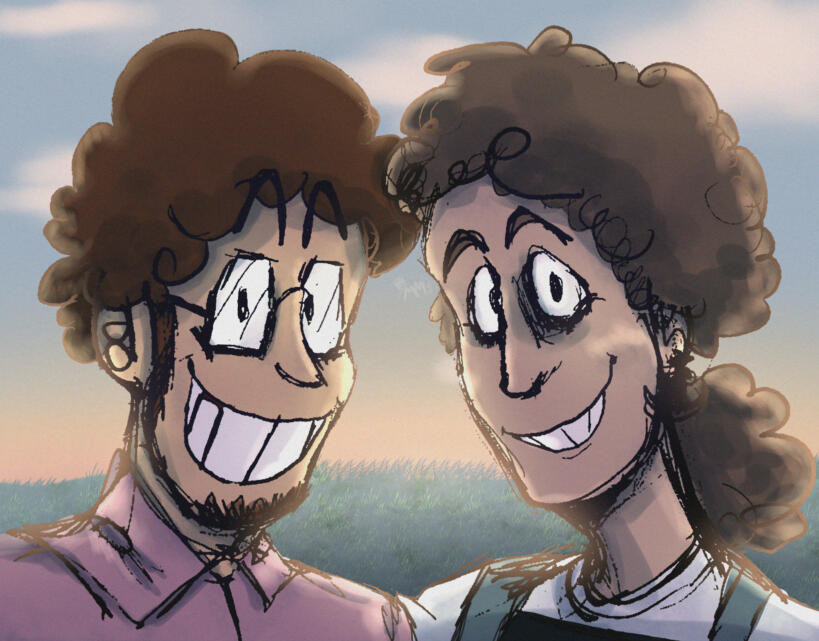 Young Simon and Andy